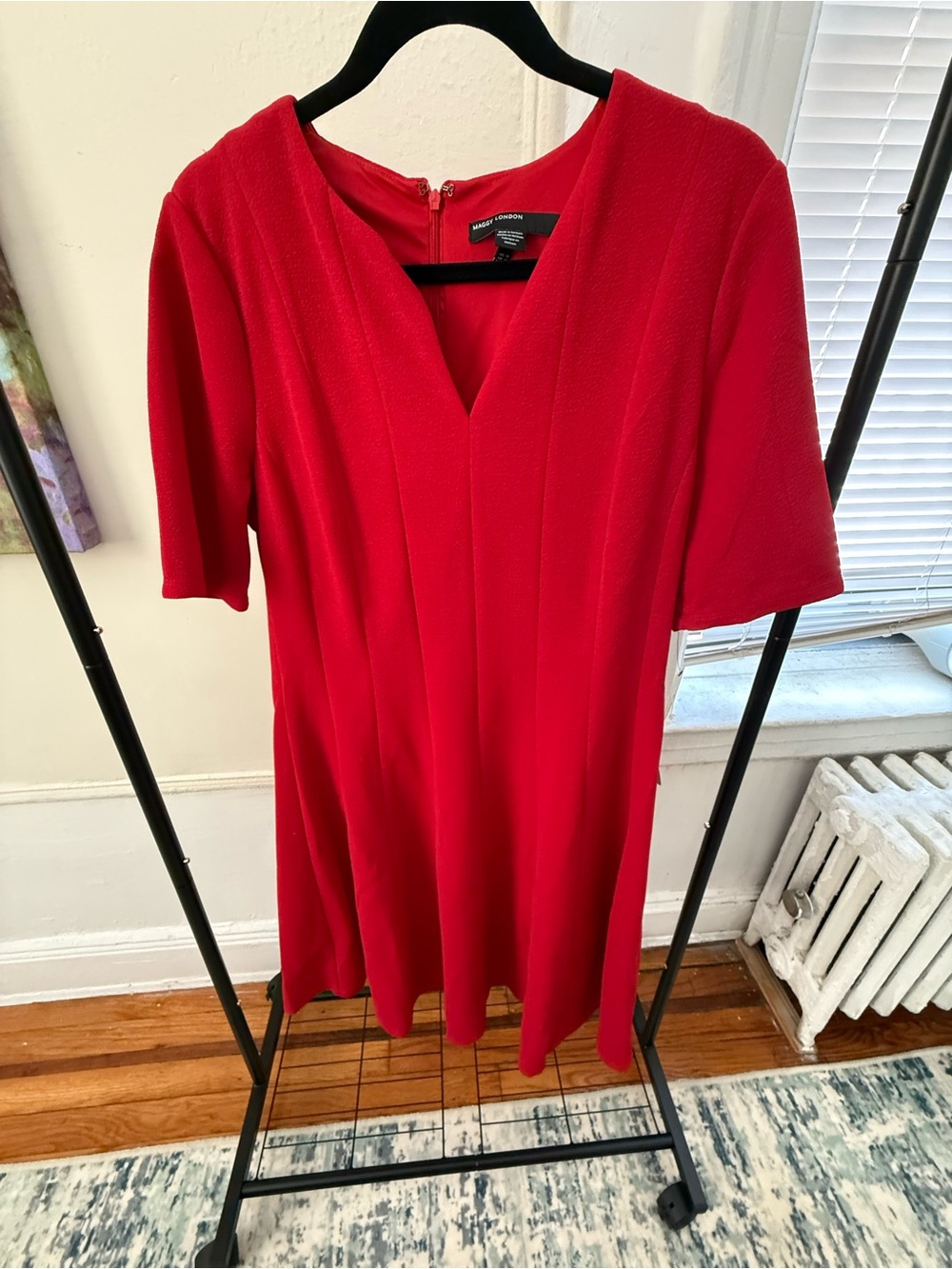 Maggie London Red VβNeck AβLine Dress
